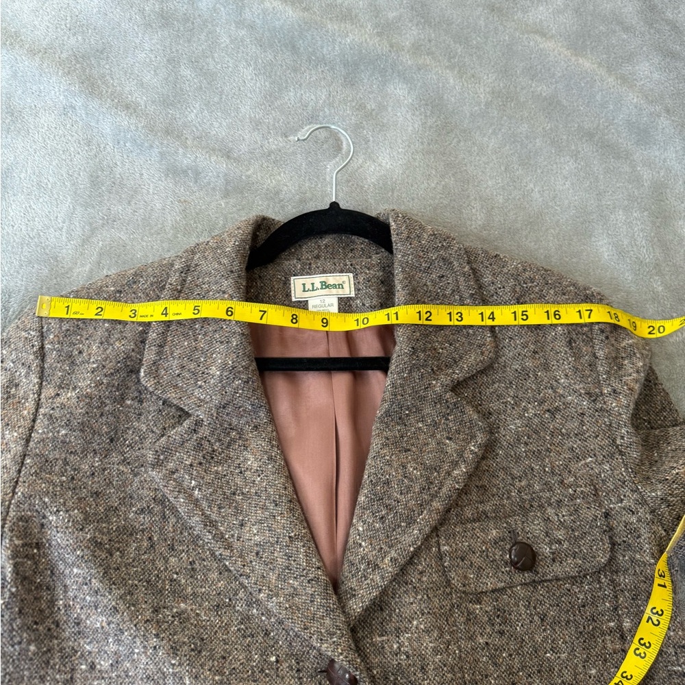 Vintage L.L. Bean Wool Tweed Blazer Jacket Size 12 USA Heritage Preppy Tailored - Picture 8 of 13